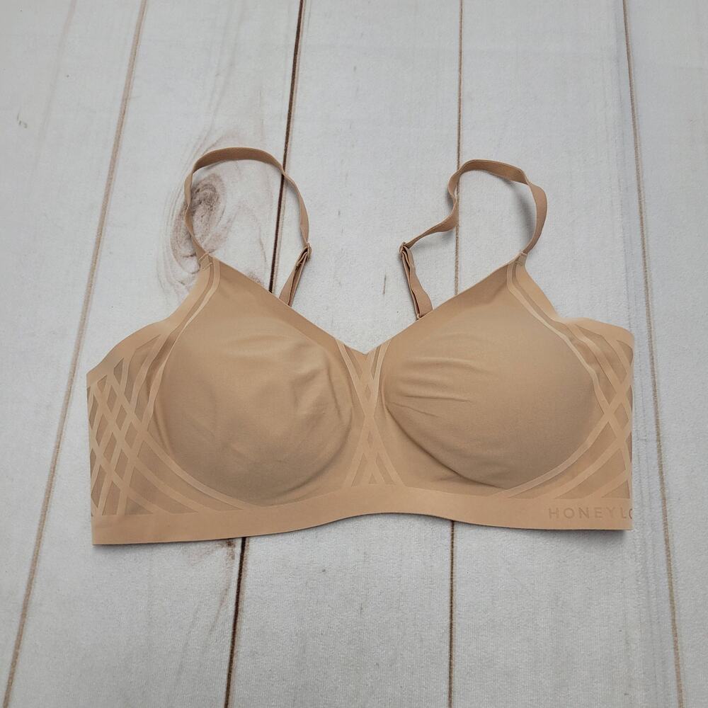 Honeylove liftwear silhouette bra wireless seamless T-shirt nude 36B 36C